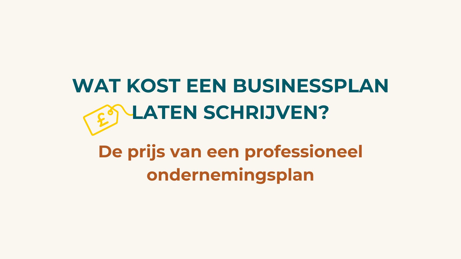 Wat kost een businessplan - prijs ondernemingsplan
